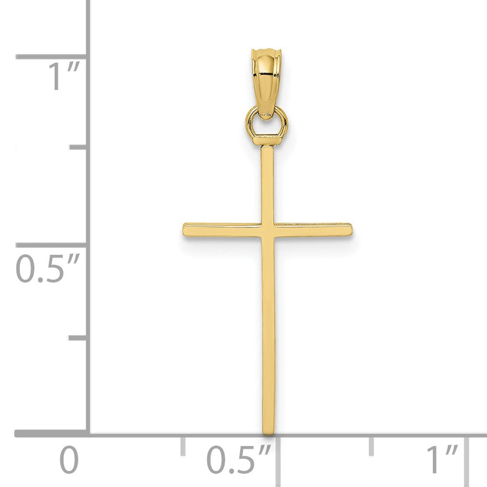 10k Yellow Gold 11 mm Polished Cross Pendant (0.45 grams)