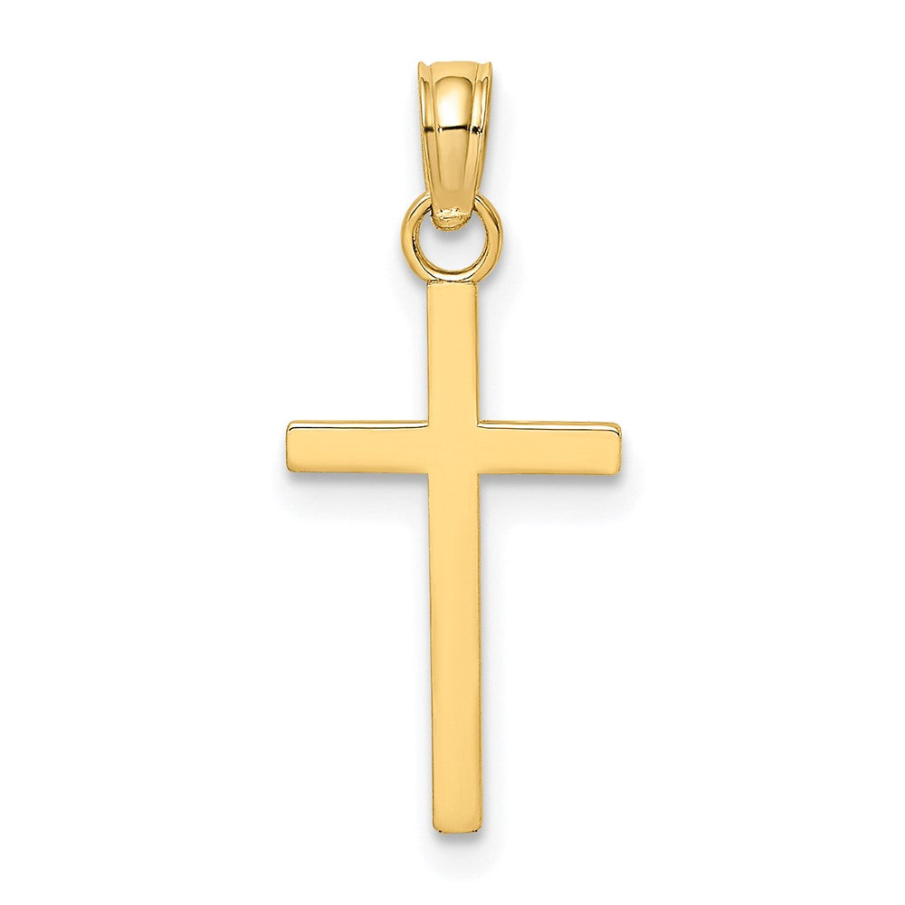 10k Yellow Gold 10 mm Polished Small Cross Charm (0.32 grams)