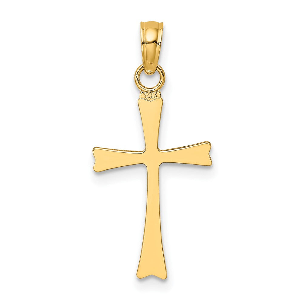 10k Yellow Gold 12 mm Polished Cross Charm (0.5 grams)