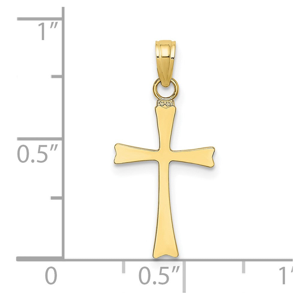 10k Yellow Gold 12 mm Polished Cross Charm (0.5 grams)