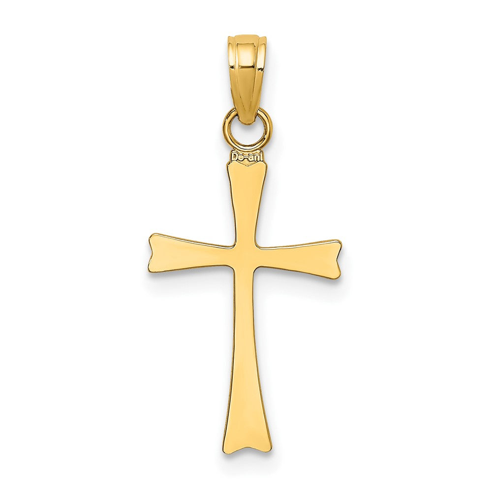 10k Yellow Gold 12 mm Polished Cross Charm (0.5 grams)