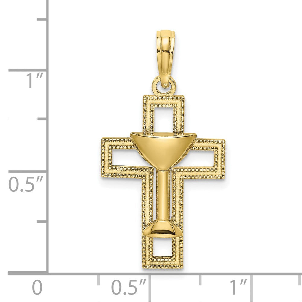 10k Yellow Gold 14 mm nion Cup Charm (1.2 grams)