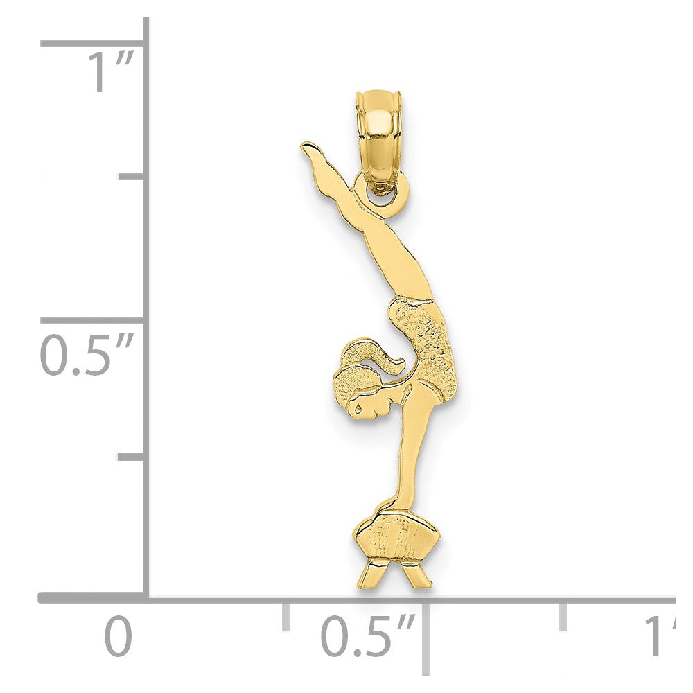 10k Yellow Gold 6 mm Gymnastics Charm (0.45 grams)