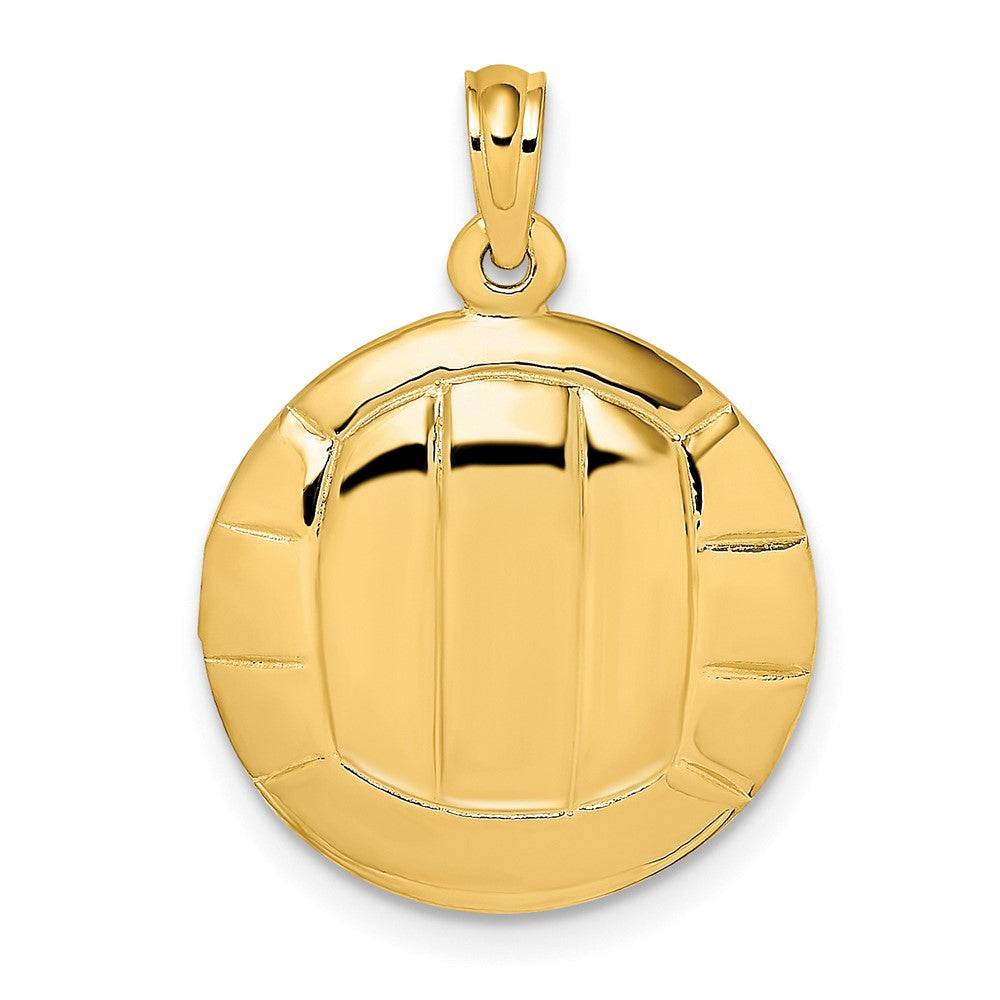 10k Yellow Gold 17.5 mm Polished VolleyBall Charm (1.79 grams)