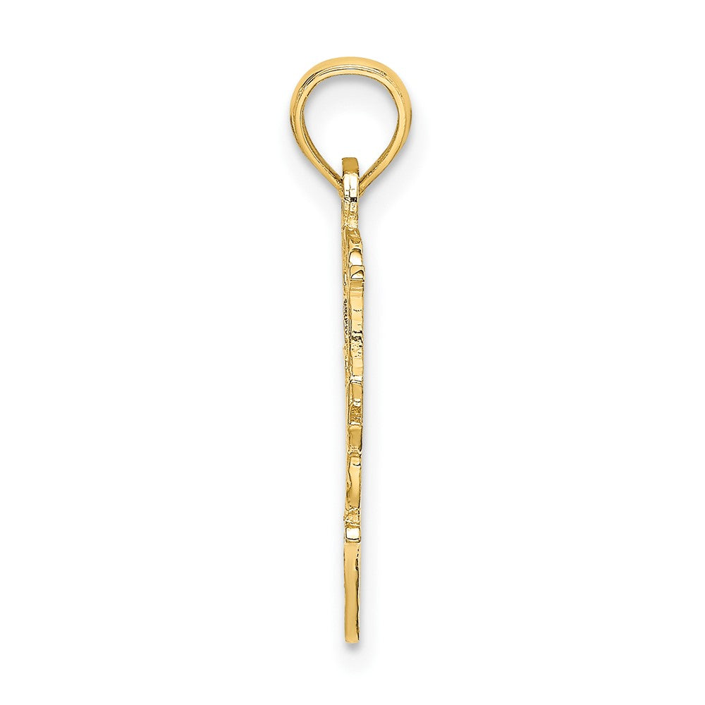 10k Yellow Gold 17.1 mm #1 NANA in Heart Charm (0.85 grams)