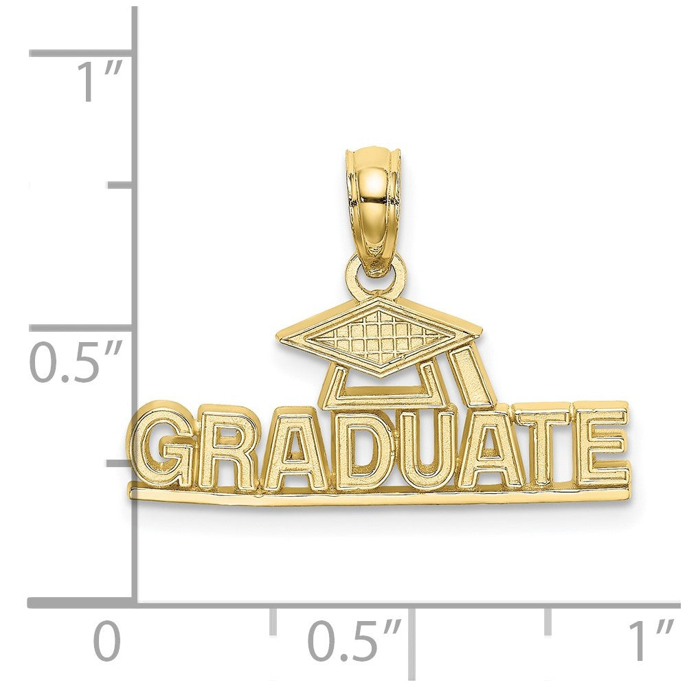 10k Yellow Gold 21.4 mm Polished GRADUATE Under Cap Charm (1 grams)