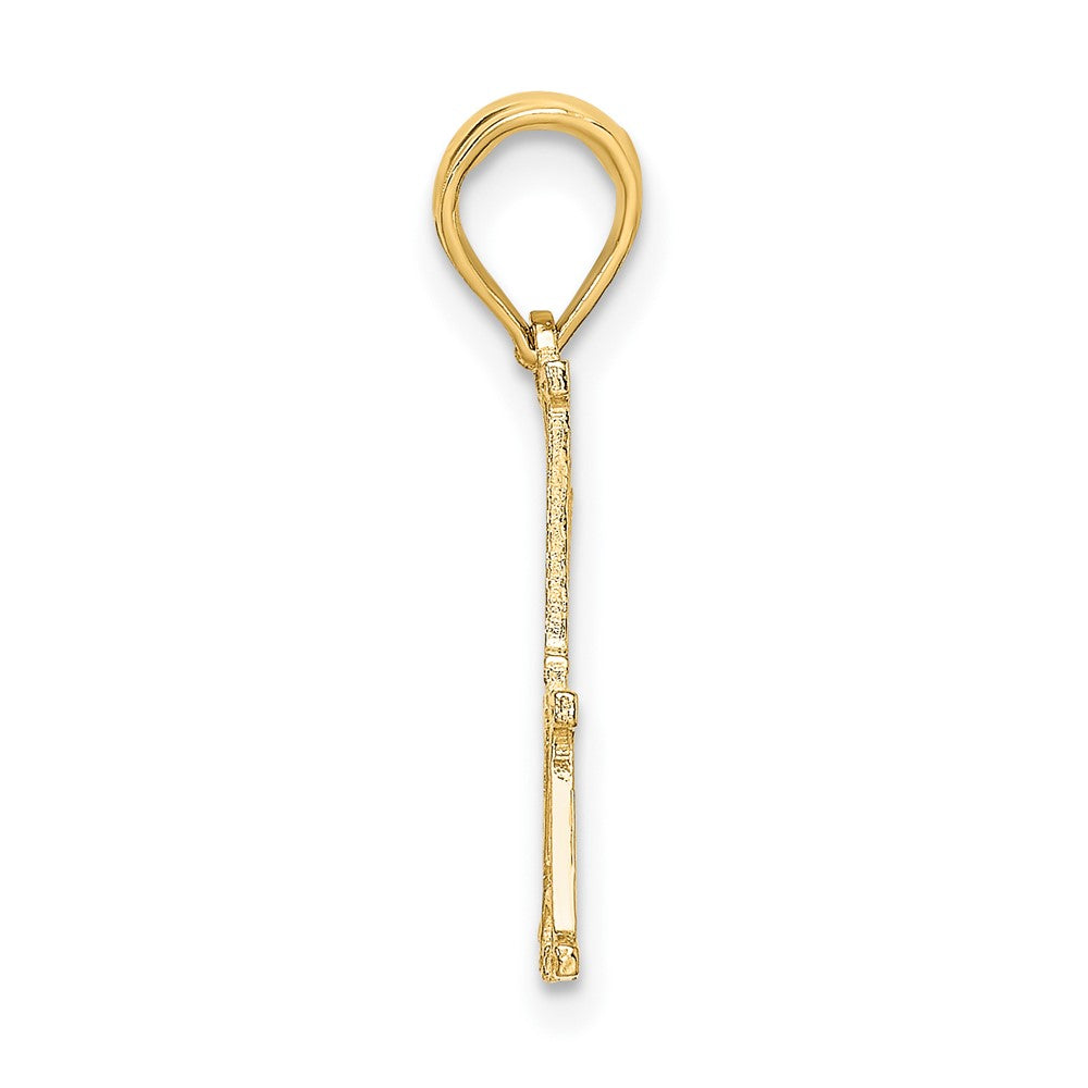 10k Yellow Gold 23.3 mm #1 PAPA Cut-out Charm (0.73 grams)