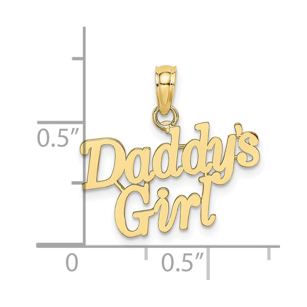 10k Yellow Gold 18.7 mm DADDYS GIRL Charm (0.69 grams)