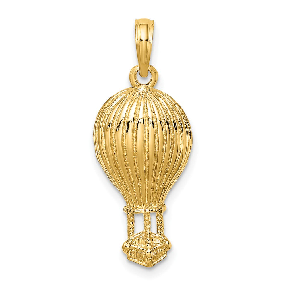 10k Yellow Gold 11.4 mm Polished Hot Air Ballon Charm (1.87 grams)