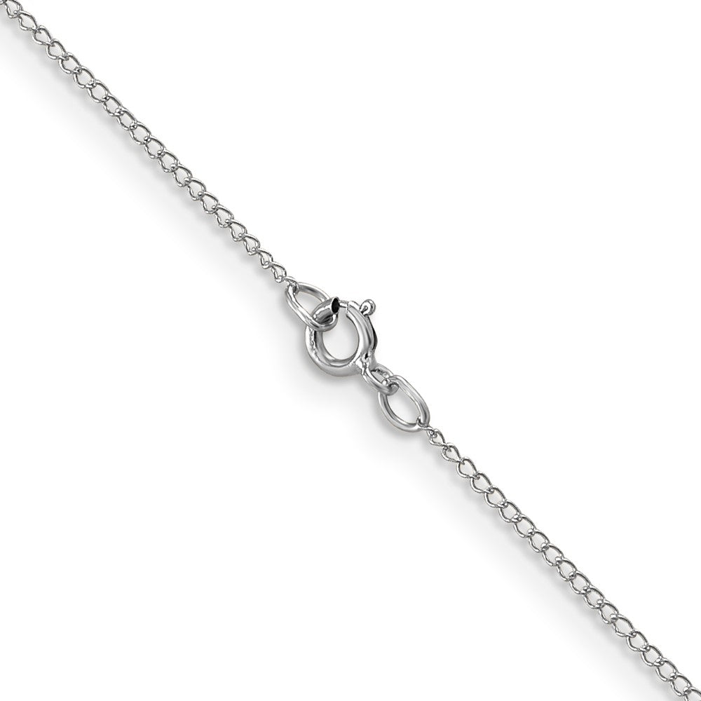 10k White Gold 0.5 mm Carded Curb Chain