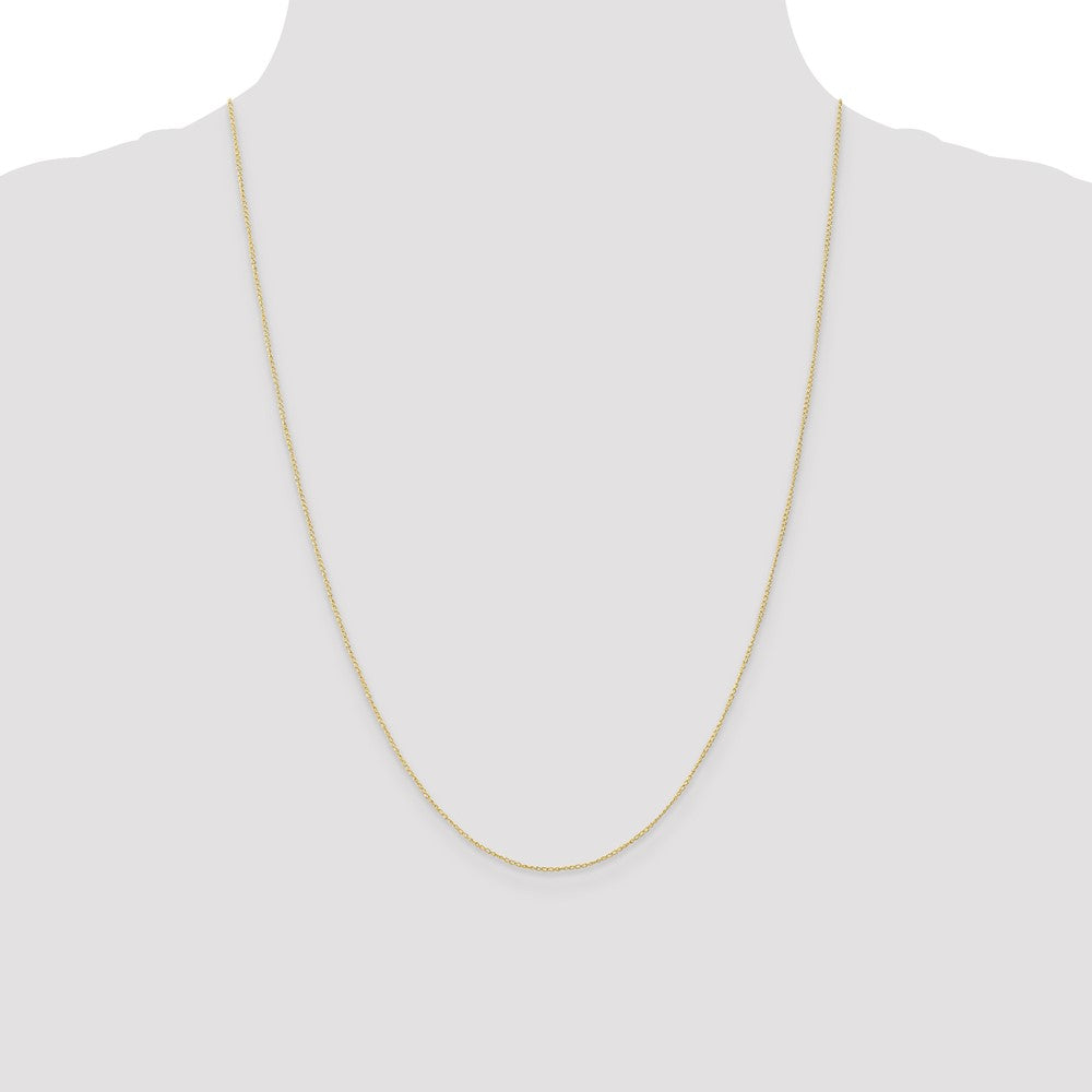 10k Yellow Gold 0.5 mm Carded Curb Chain