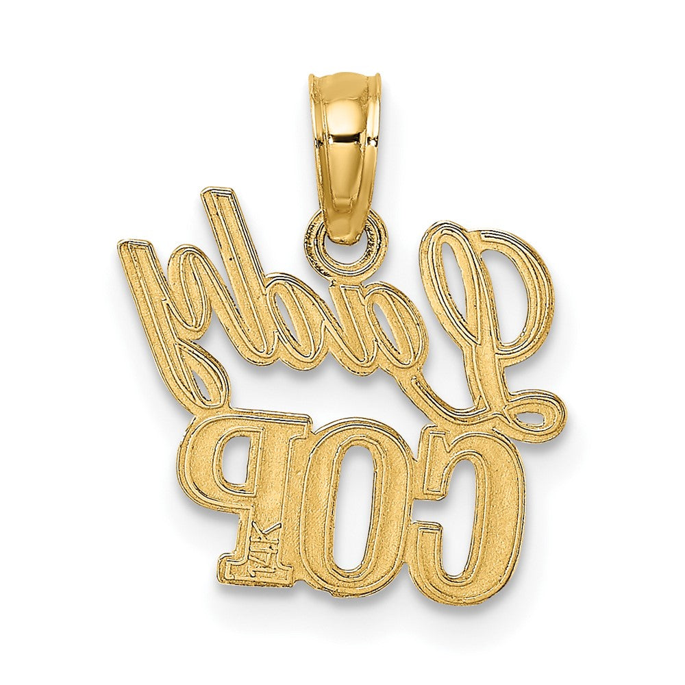 10k Yellow Gold 14.3 mm LADY COP Charm (0.66 grams)