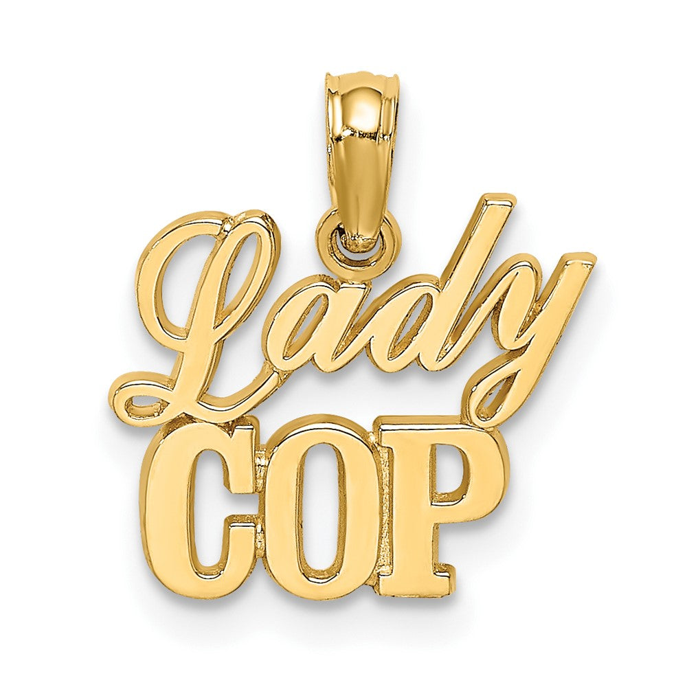 10k Yellow Gold 14.3 mm LADY COP Charm (0.66 grams)