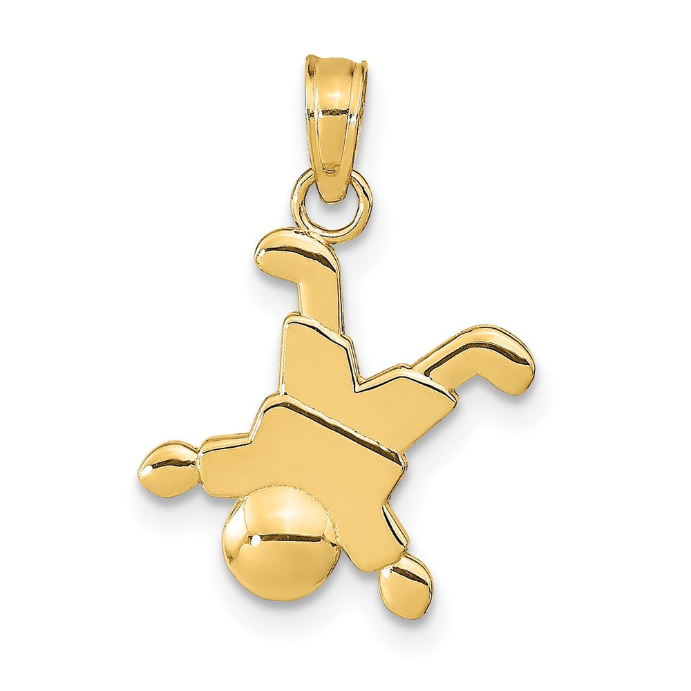 10k Yellow Gold 11.46 mm Little Boy Pendant (0.64 grams)