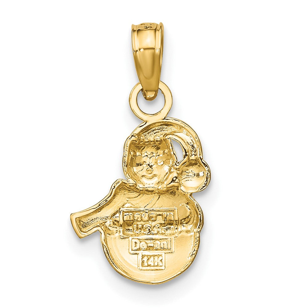 10k Yellow Gold 9.5 mm Snowman Pendant (0.51 grams)