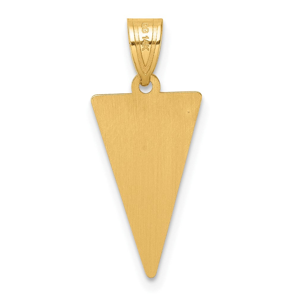 10k Yellow Gold 10.1 mm Class Of 2023 Rally Flag / Graduation Charm (0.65 grams)