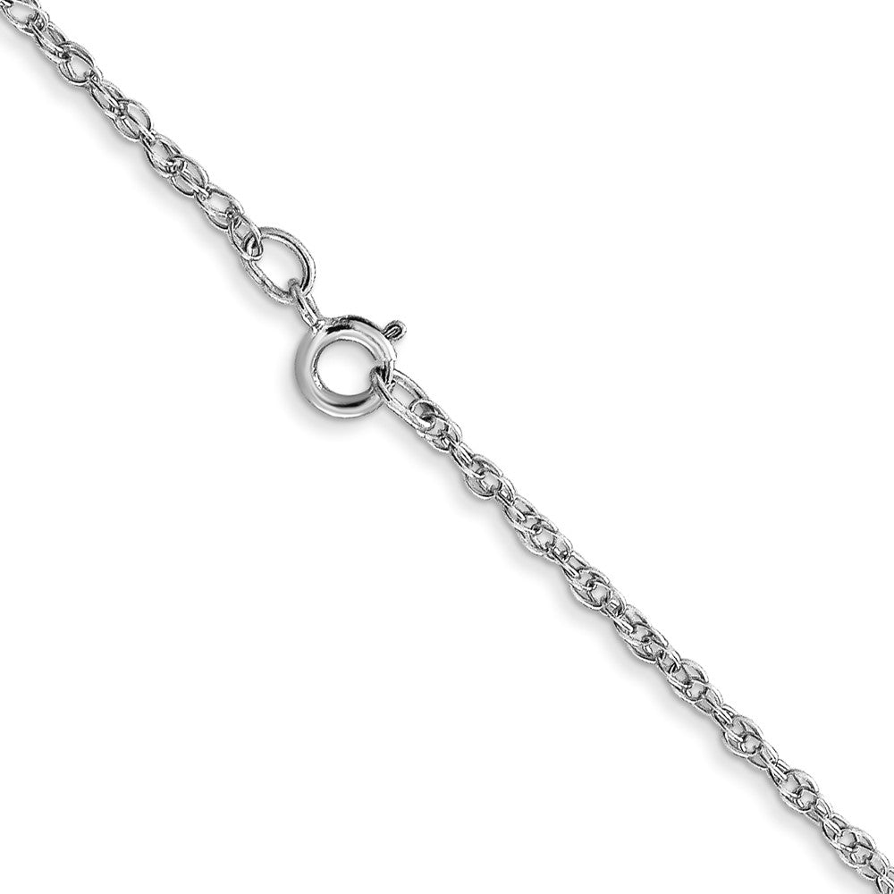 10k White Gold 1.15 mm Carded Cable Rope Chain (1.03 grams)