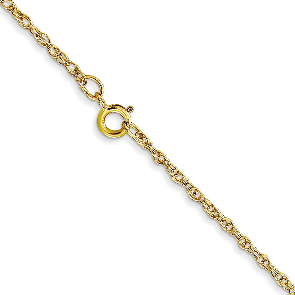 10k Yellow Gold 1.15 mm Carded Cable Rope Chain (1.03 grams)