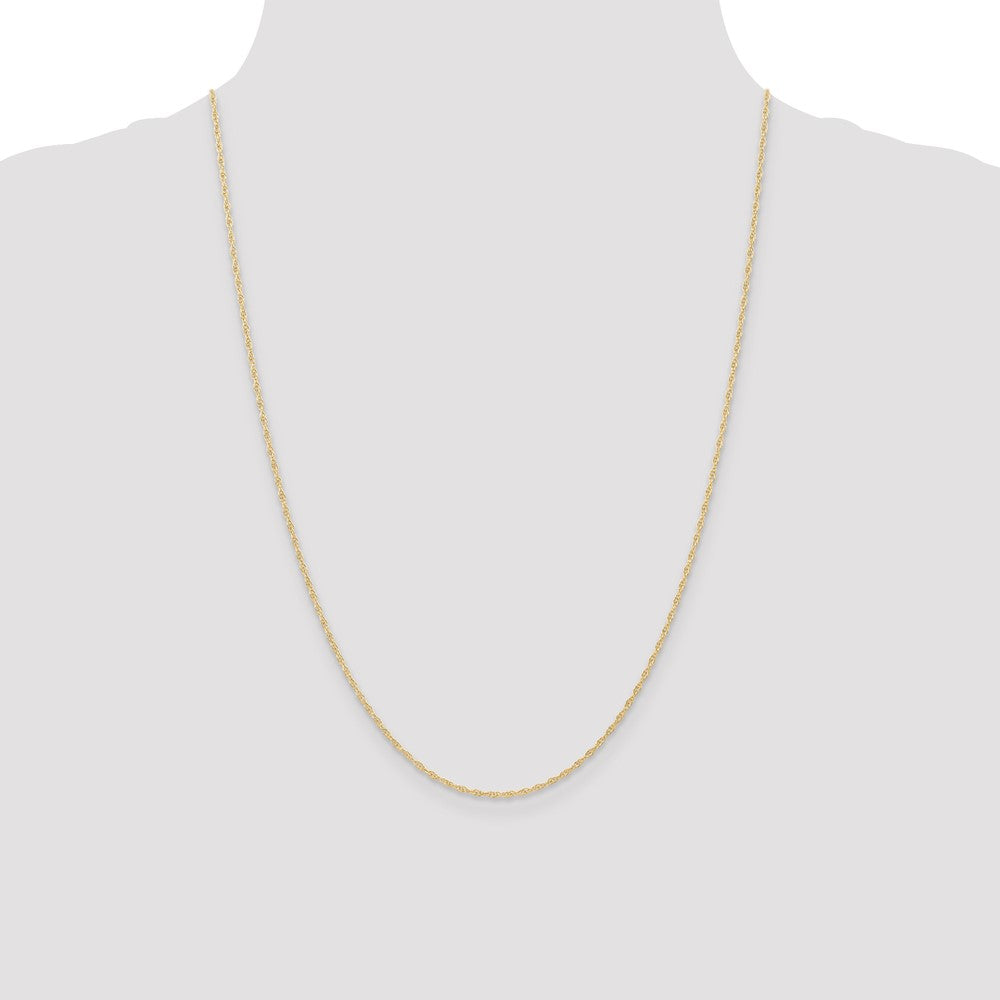 10k Yellow Gold 1.15 mm Carded Cable Rope Chain (1.03 grams)