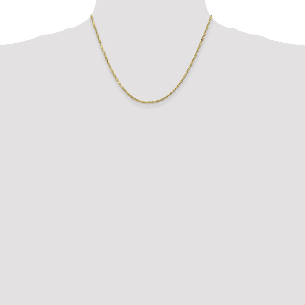 10k Yellow Gold 1.7 mm Singapore Chain (1.89 grams)