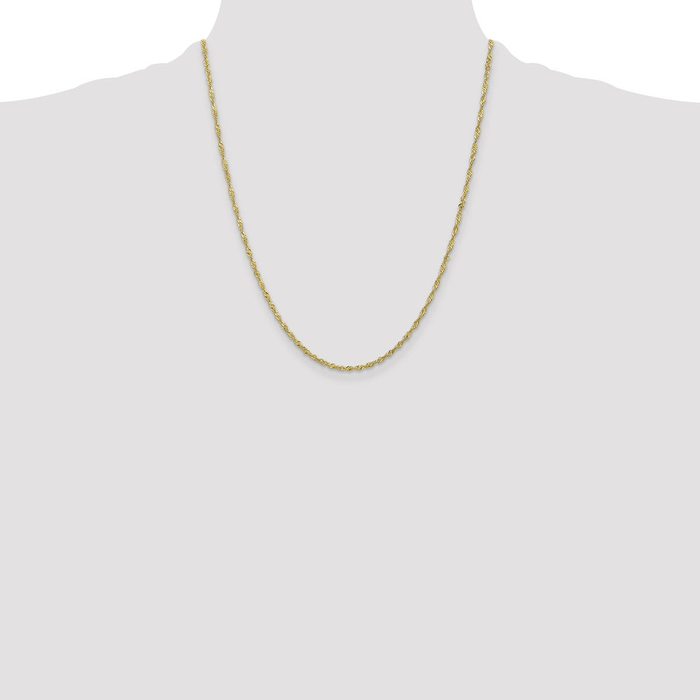 10k Yellow Gold 1.7 mm Singapore Chain (1.89 grams)