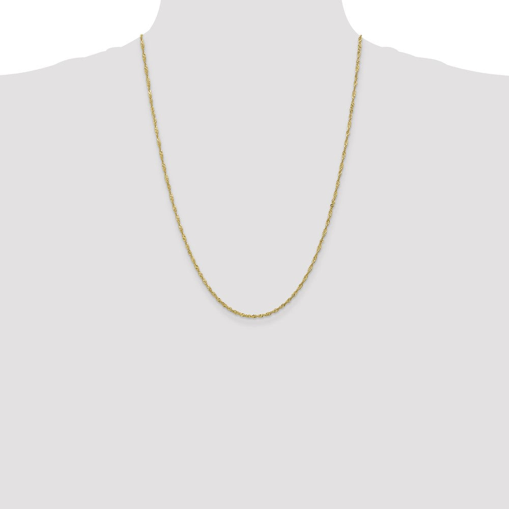 10k Yellow Gold 1.7 mm Singapore Chain (1.89 grams)