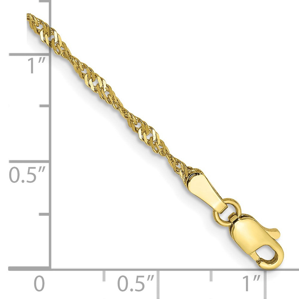 10k Yellow Gold 1.7 mm Singapore Chain (1.27 grams)