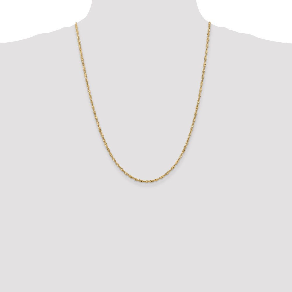 10k Yellow Gold 2 mm Singapore Chain (3.21 grams)