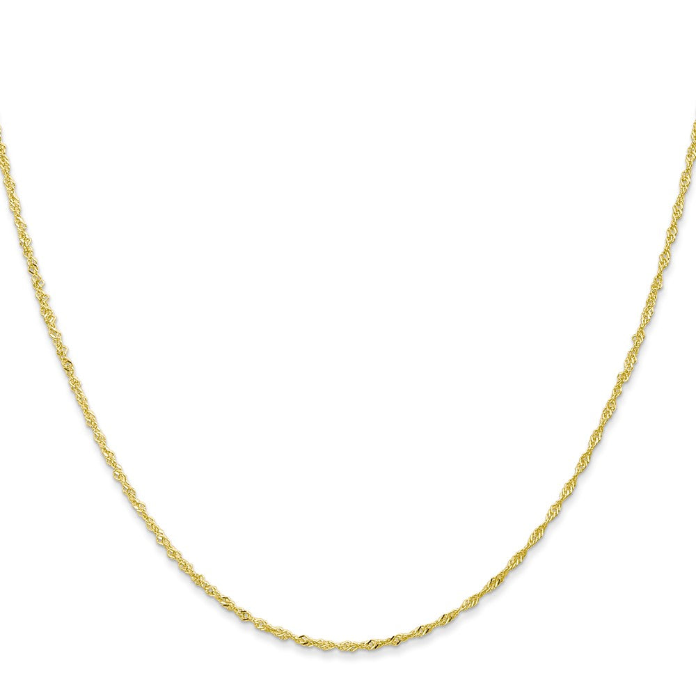 10k Yellow Gold 1.1 mm Singapore Chain (0.76 grams)