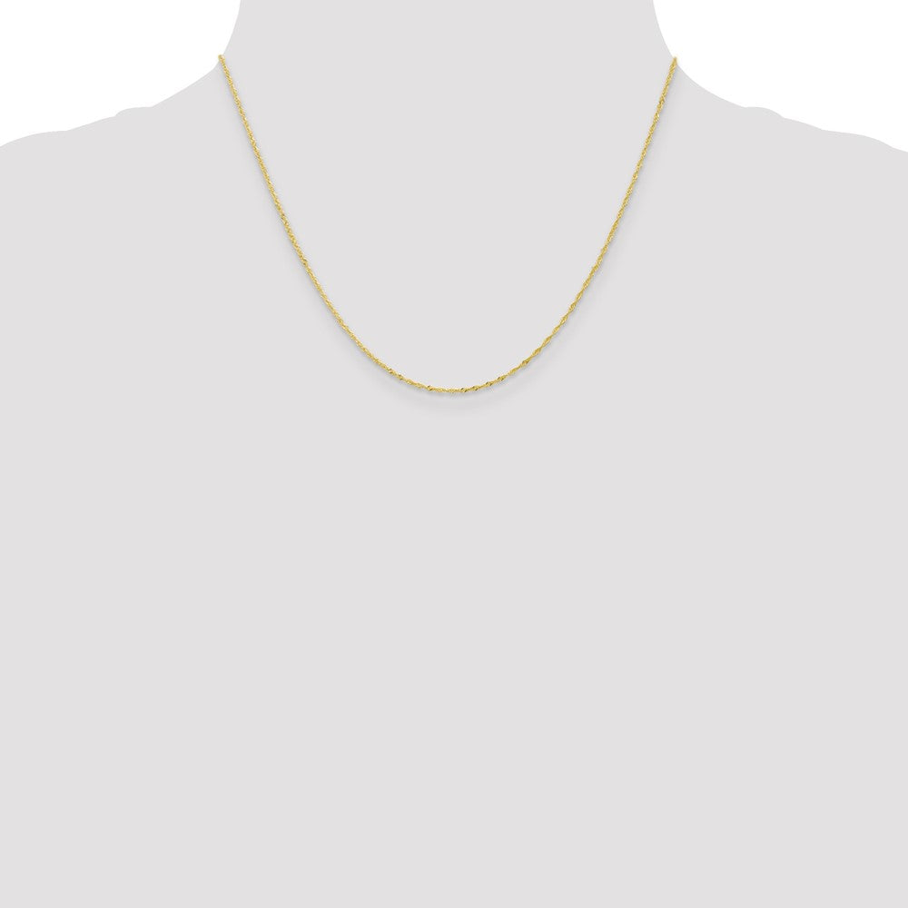 10k Yellow Gold 1.1 mm Singapore Chain (0.76 grams)