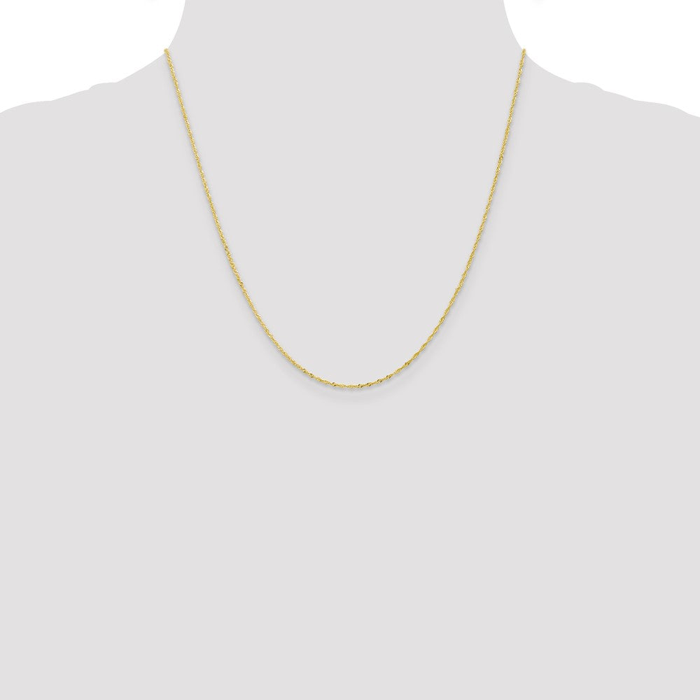 10k Yellow Gold 1.1 mm Singapore Chain (0.76 grams)