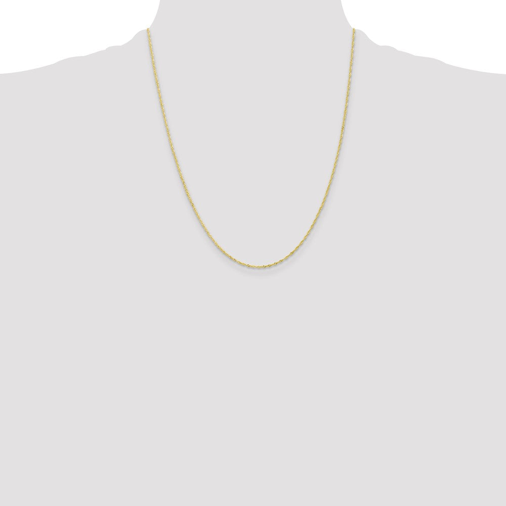 10k Yellow Gold 1.1 mm Singapore Chain (0.76 grams)