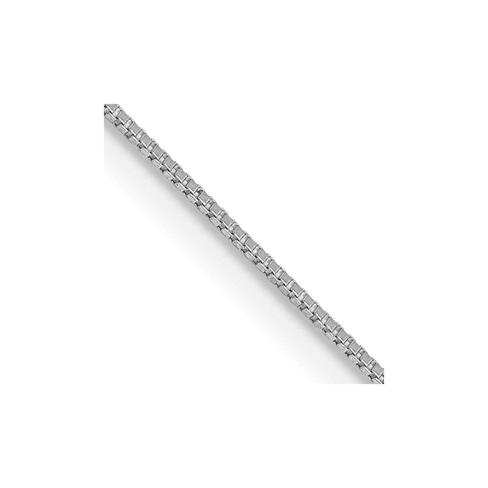 10k White Gold 0.5 mm Box Chain (0.7 grams)