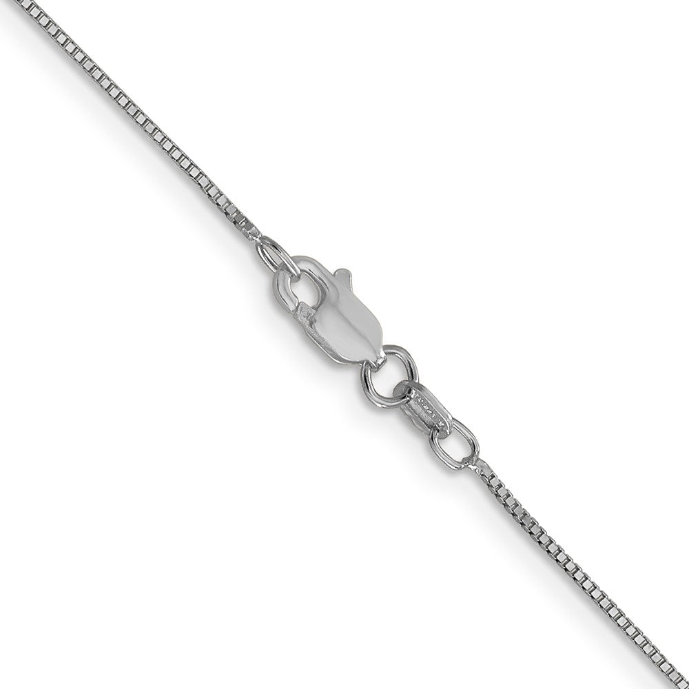 10k White Gold .7mm Box with Lobster Clasp Chain