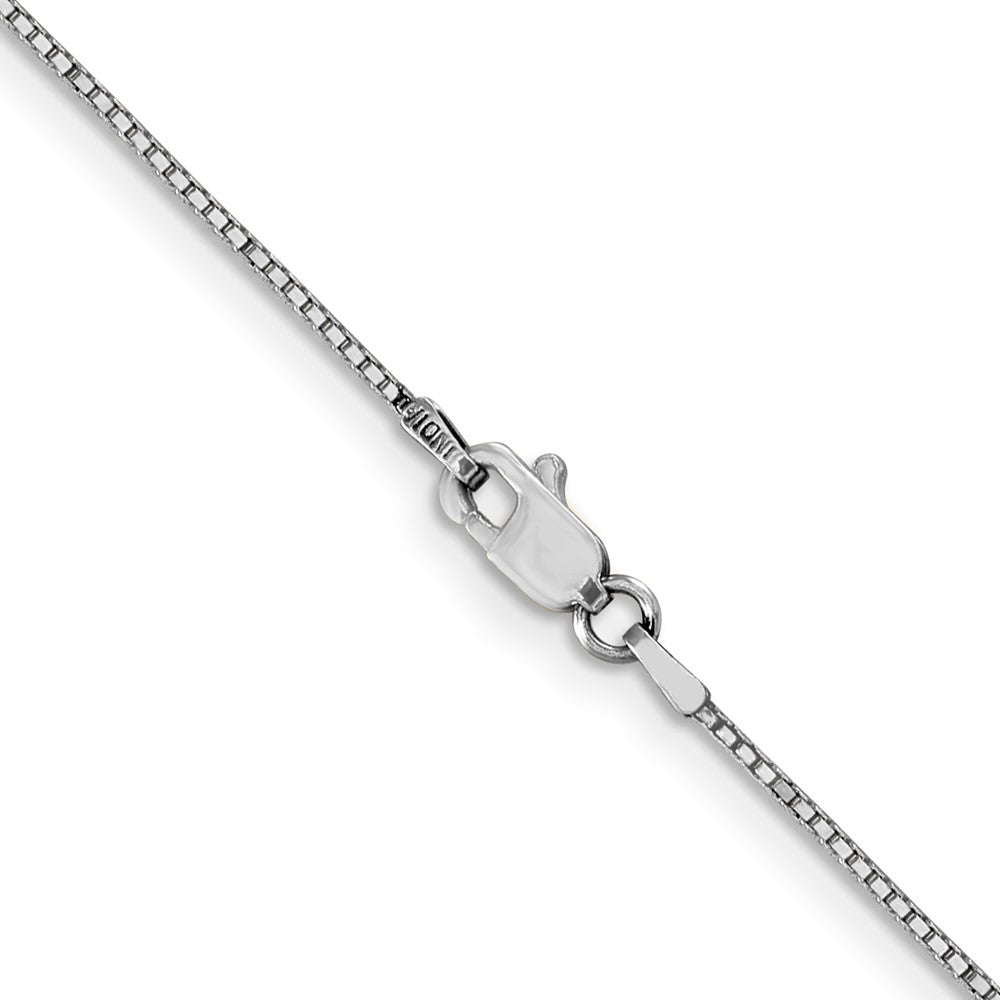 10k White Gold 0.9 mm Box Chain