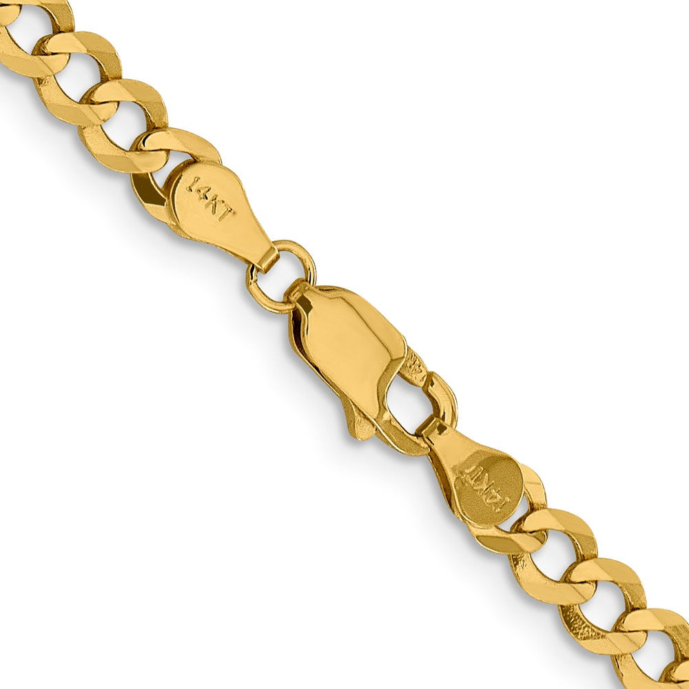 10k Yellow Gold 4.7 mm Lightweight Flat Cuban Chain
