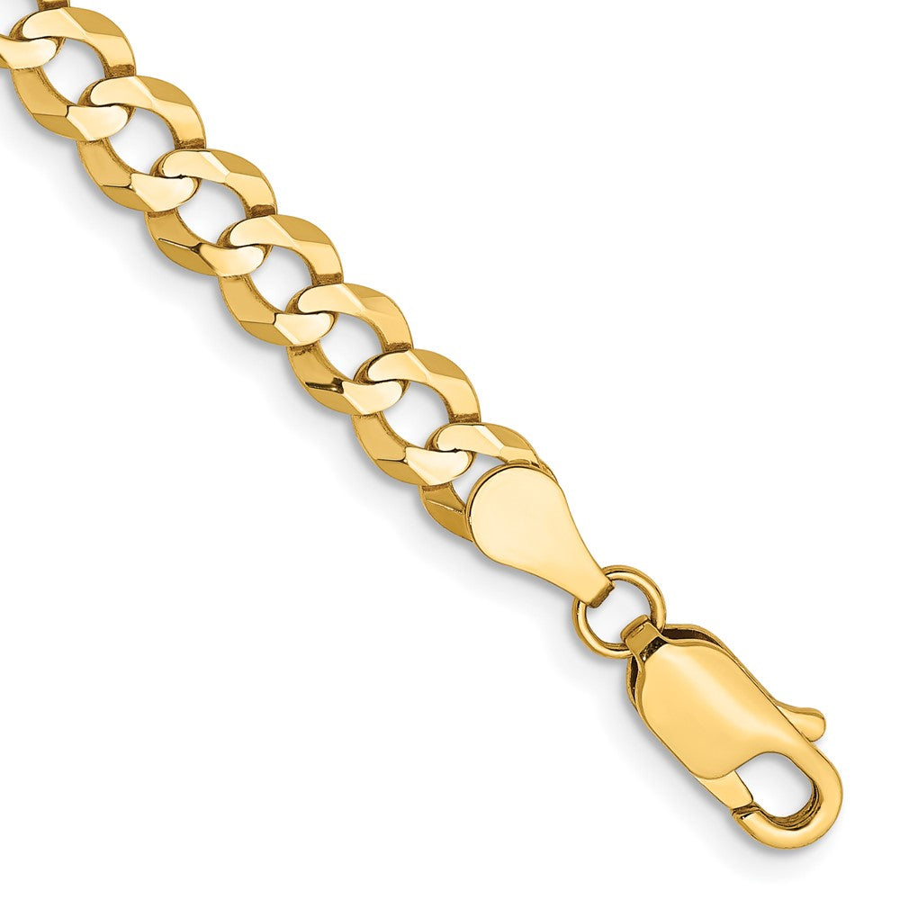 10k Yellow Gold 4.7 mm Lightweight Flat Cuban Bracelet
