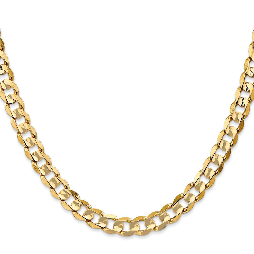 10k Yellow Gold 6.75 mm Open Concave Curb Chain 10K (21.71 grams)