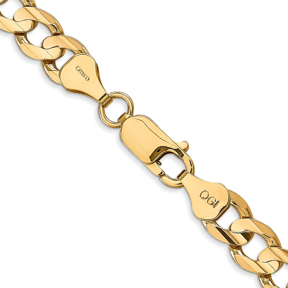 10k Yellow Gold 6.75 mm Open Concave Curb Chain 10K (21.71 grams)