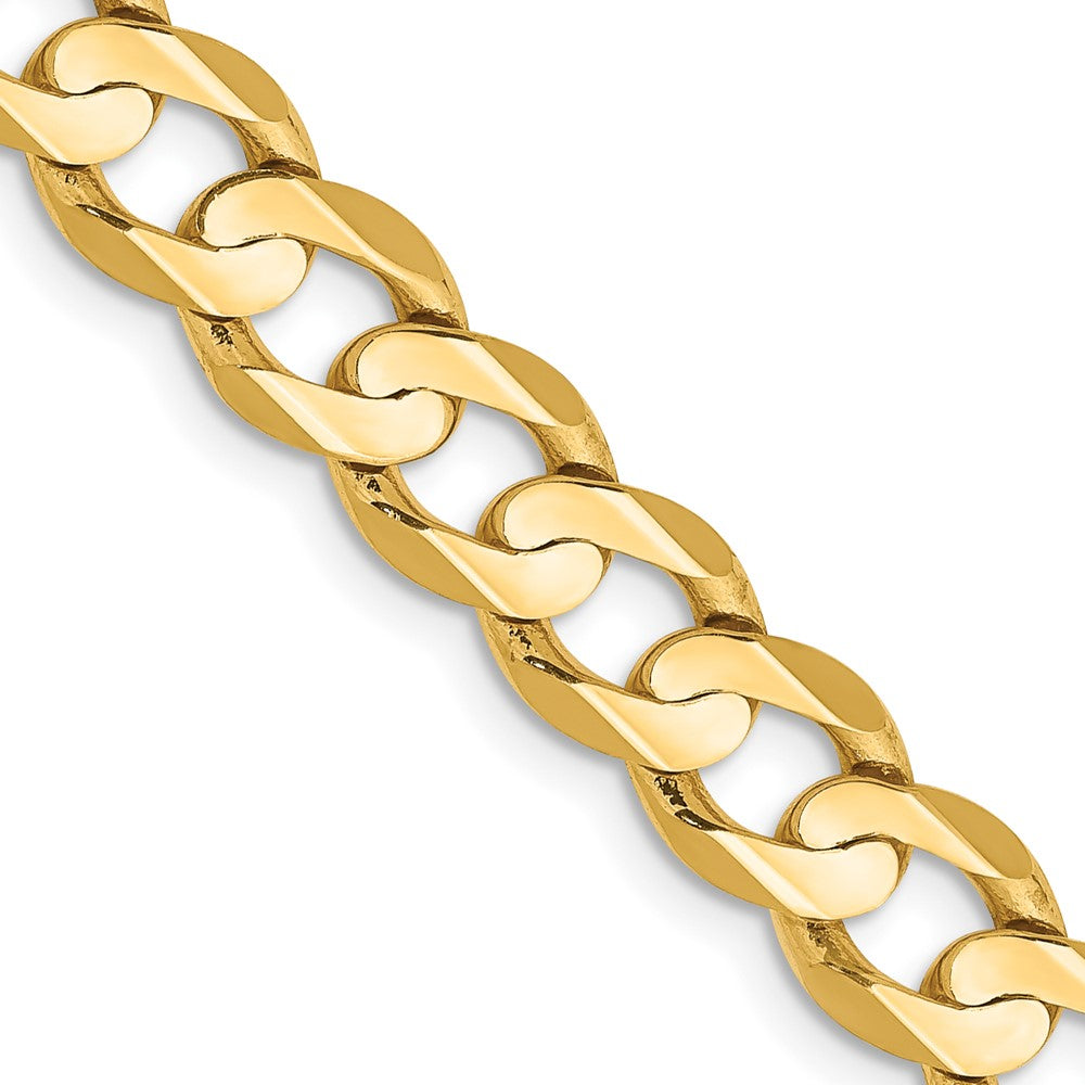 10k Yellow Gold 6.75 mm Open Concave Curb Chain 10K (21.71 grams)