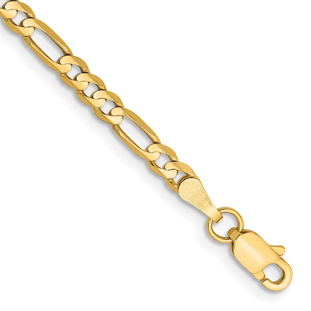 10k Yellow Gold 3 mm Concave Figaro Chain (2.76 grams)