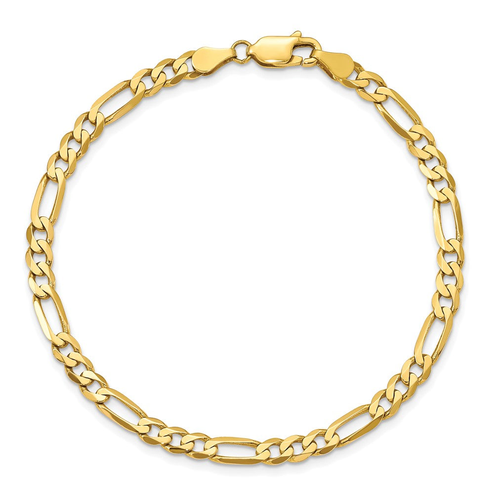 10k Yellow Gold 4.5 mm Concave Open Figaro Chain (5.39 grams)