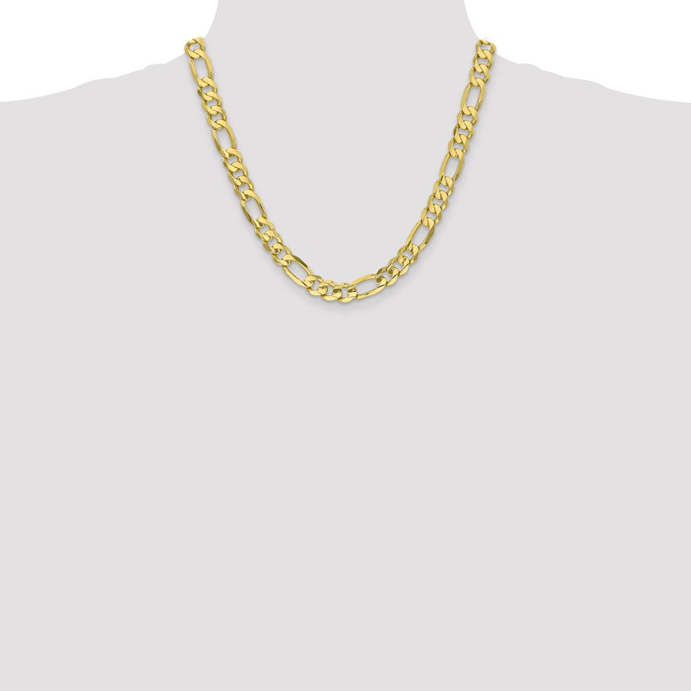 10k Yellow Gold 8.75 mm Concave Open Figaro Chain (41.67 grams)