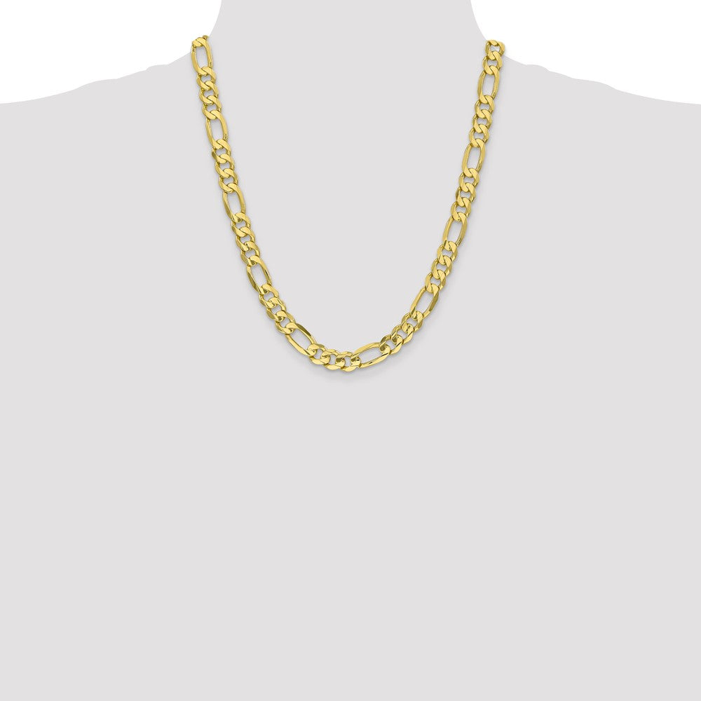 10k Yellow Gold 8.75 mm Concave Open Figaro Chain (41.67 grams)