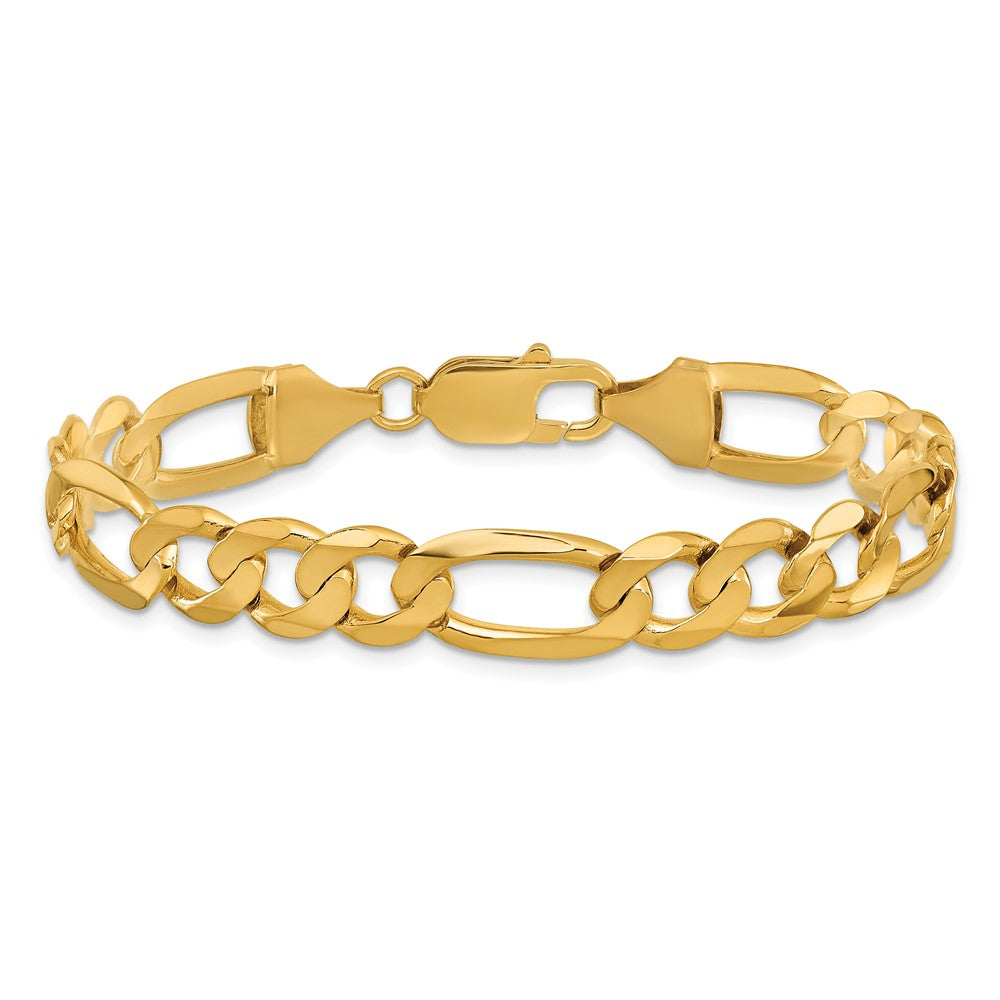 10k Yellow Gold 8.75 mm Concave Open Figaro Chain (19.1 grams)