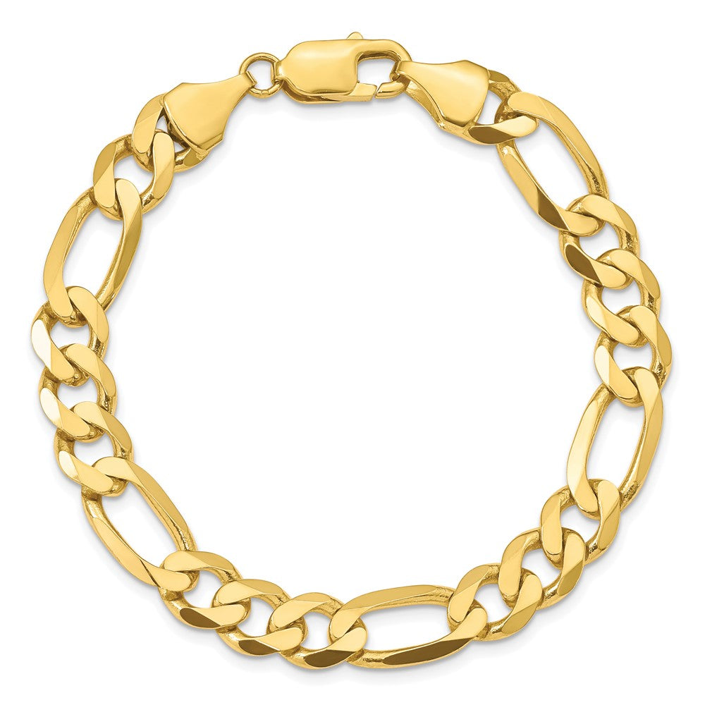 10k Yellow Gold 8.75 mm Concave Open Figaro Chain (19.1 grams)