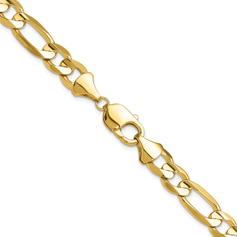 10k Yellow Gold 10 mm Concave Open Figaro Chain (64.15 grams)