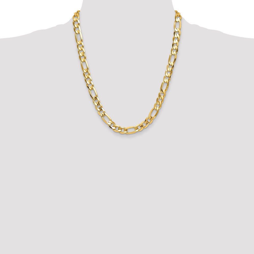 10k Yellow Gold 10 mm Concave Open Figaro Chain (64.15 grams)