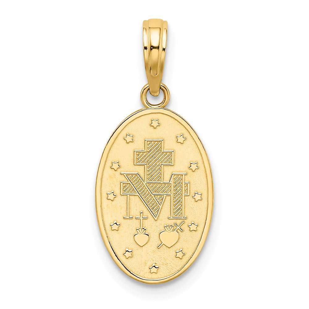 10k Yellow Gold 11 mm Miraculous Medal Pendant (1.31 grams)