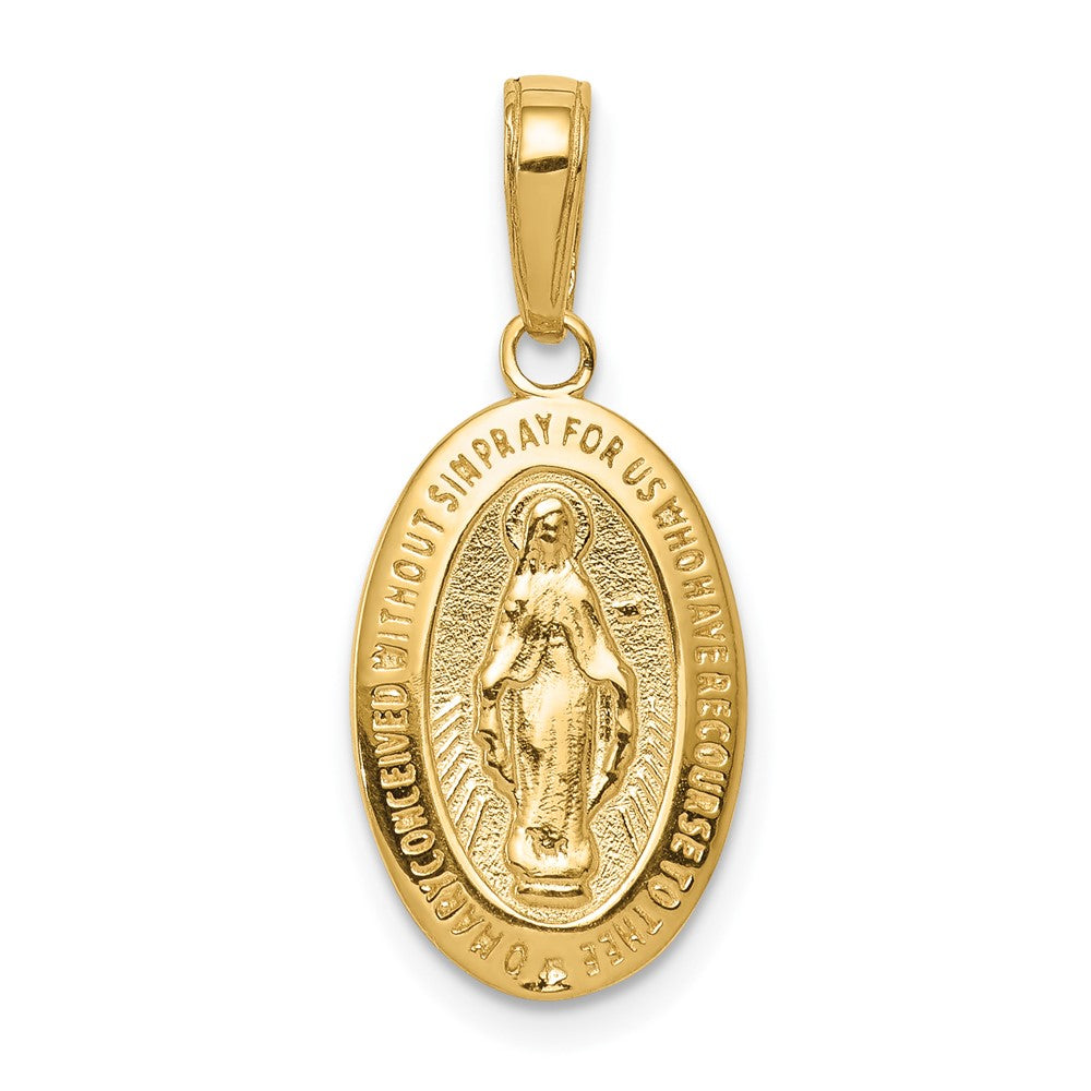 10k Yellow Gold 11 mm Miraculous Medal Pendant (1.31 grams)